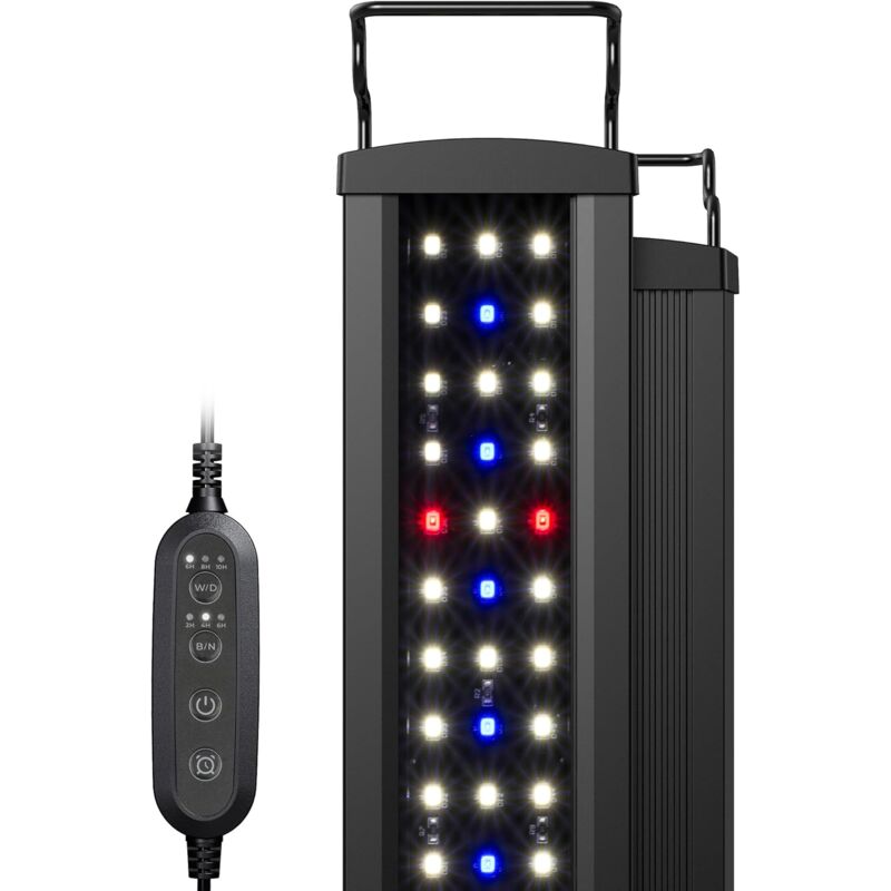 foto del prodotto luce led per acquario slimled con funzione timer, illuminazione a spettro completo regolabile per piante d acquario d acqua dolce, 90 110 cm, 25 w,