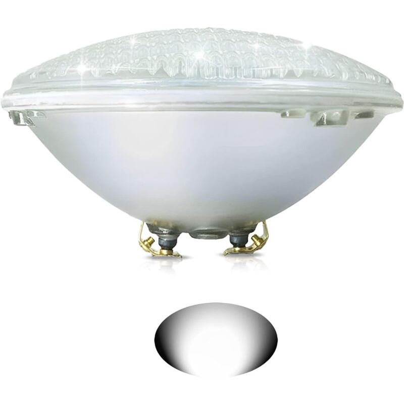 foto del prodotto luce led per piscina par56 bianca da 35 w, 12 v cc ca, illuminazione subacquea impermeabile ip68, sostituisce lampadine alogene da 150 w, 6000 k