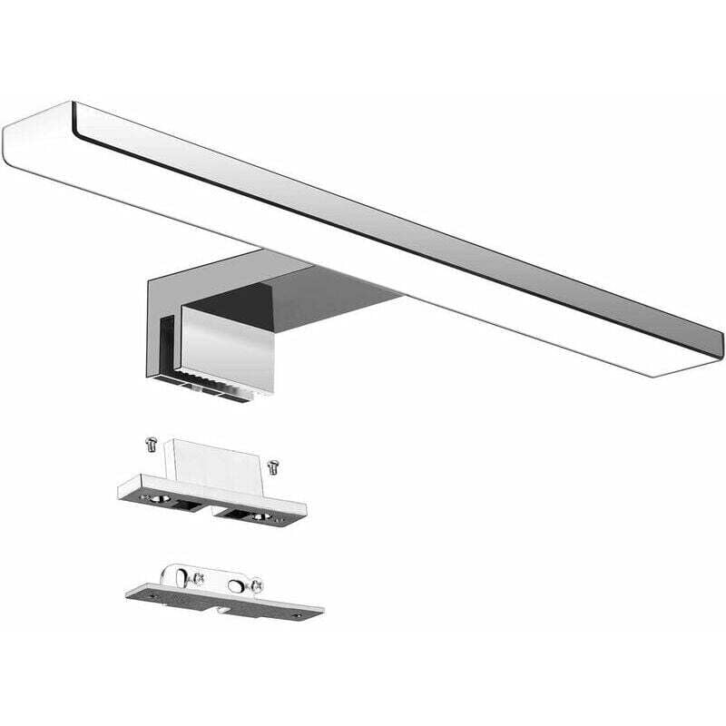 foto del prodotto luce led per specchio da bagno 5w 230v 500lm, luce impermeabile per bagno con morsetto da 30cm, bianco neutro 4000k, senza illuminazione