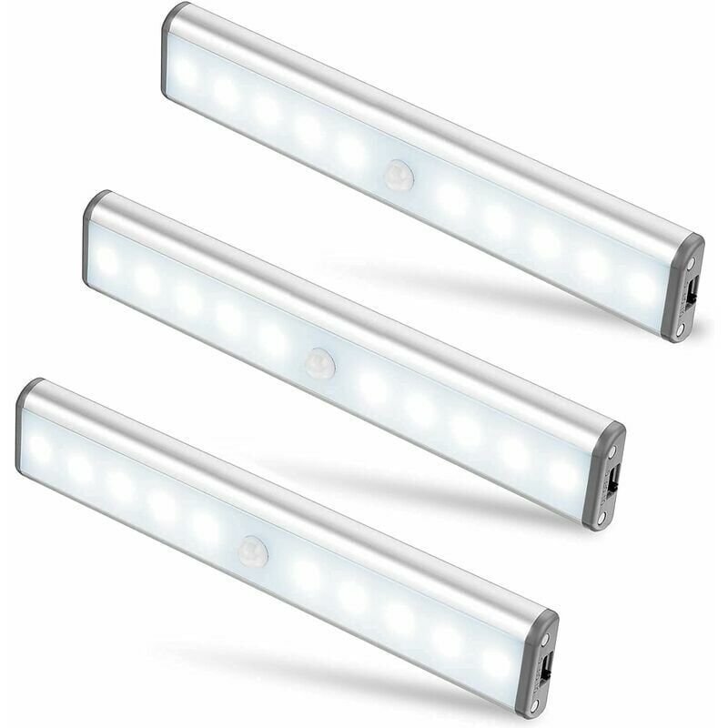 foto del prodotto luce led, wireless, ricaricabile tramite usb, magnetica, sensore di movimento, 2 modalit di illuminazione, portatile. luci per armadio luci di