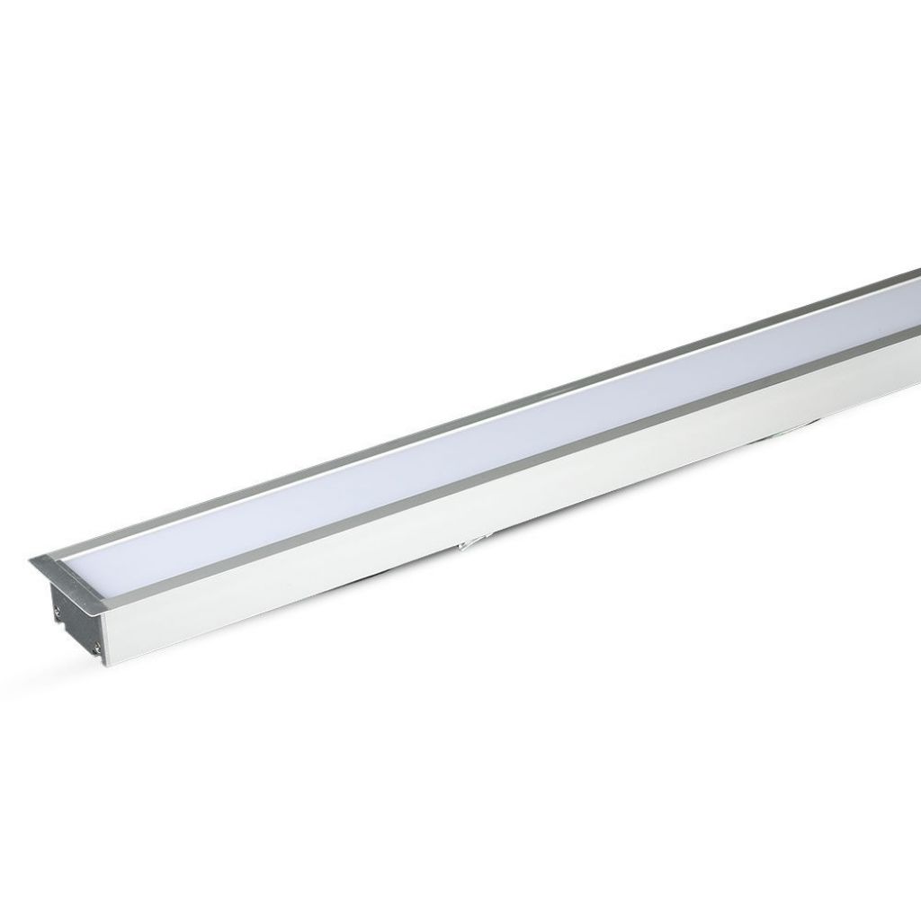 foto del prodotto luce lineare led samsung chip - corpo argento incasso da 40 w 4000k 1211x70x35mm