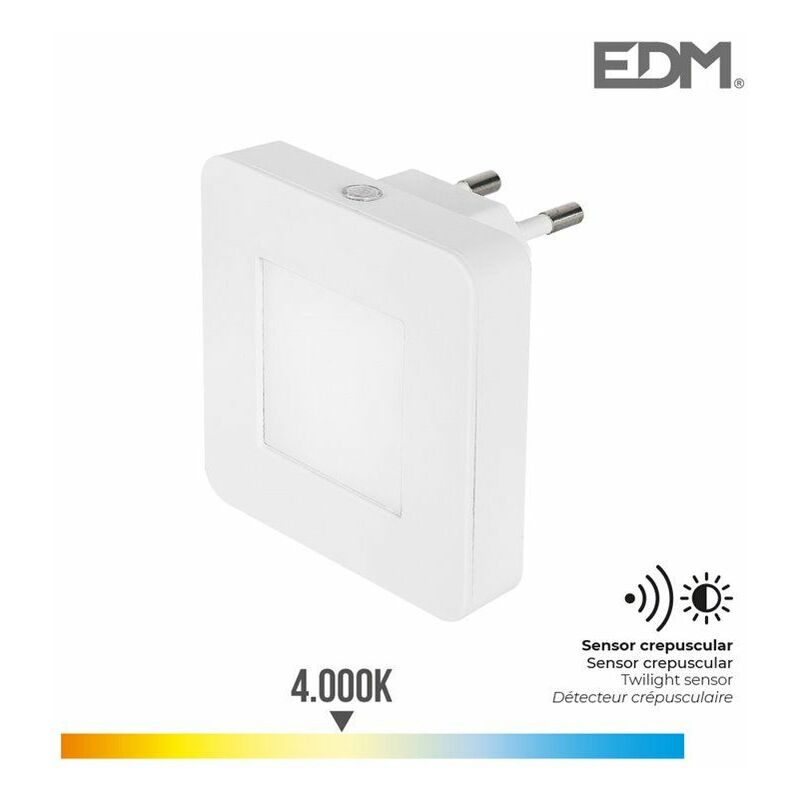 foto del prodotto luce notturna a led 0,5 w 5 lm 4000 k edm quadrato