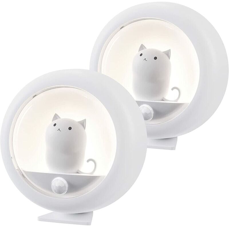 foto del prodotto luce notturna a led a induzione ricaricabile set da 2 pezzi luce notturna automatica per bambini forma carina per camera da letto dei bambini,