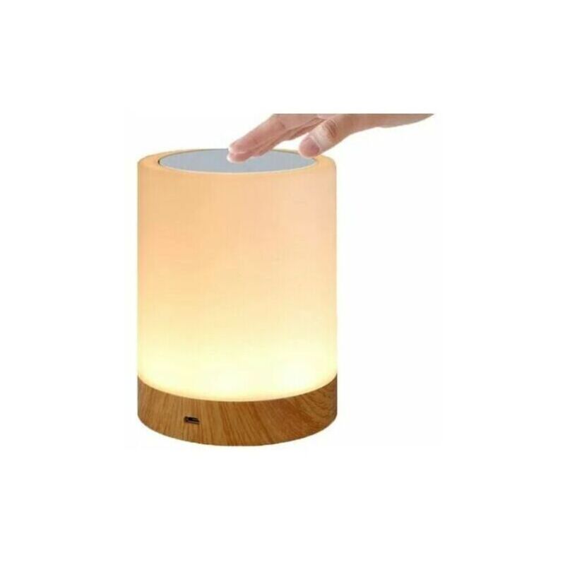 foto del prodotto luce notturna a led, lampada da comodino ricaricabile tramite usb con controllo touch, 13 colori rgb con lampada da tavolo dimmerabile per camera da