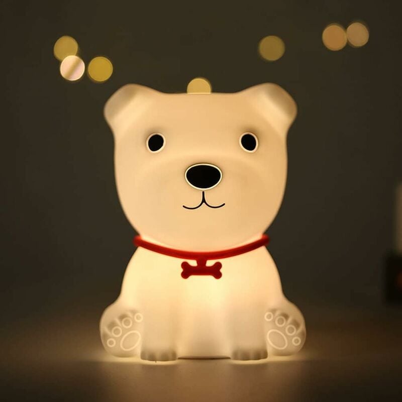 foto del prodotto luce notturna a led per bambini lampada da comodino per cani foto ad alta risoluzione luce notturna cliparto 7 colori lampada da scrivania touch in