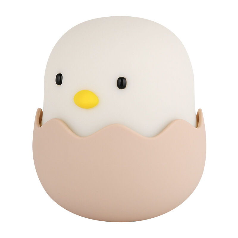 foto del prodotto luce notturna a led per bambini luce notturna per bambini guscio d uovo gallina emozione luce notturna lampada notturna in silicone ricaricabile
