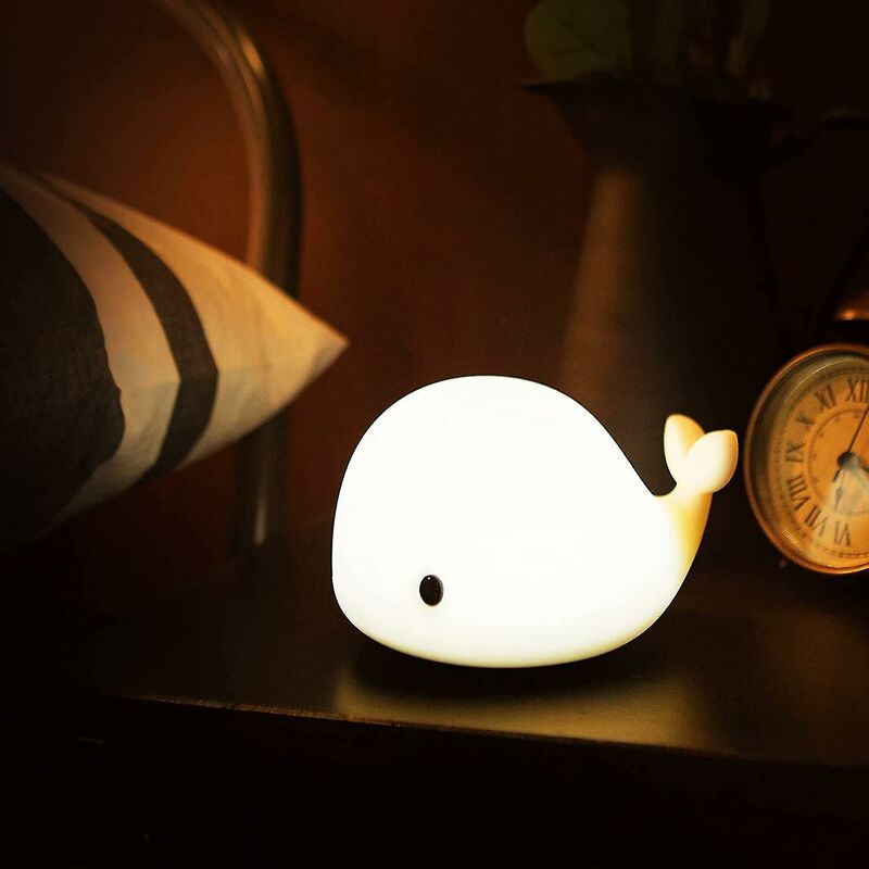 foto del prodotto luce notturna per bambini con 7 colori led che cambiano, luce notturna ricaricabile tramite usb