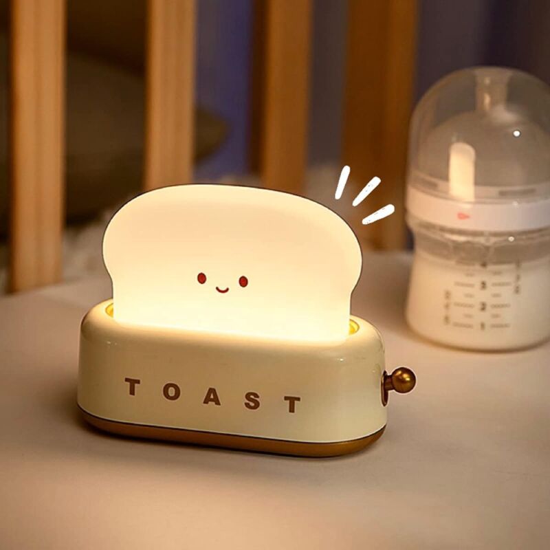 foto del prodotto luce notturna per bambini, luce notturna per tostapane per bambini, lampada da comodino dimmerabile a led, piccola luce notturna ricaricabile tramite