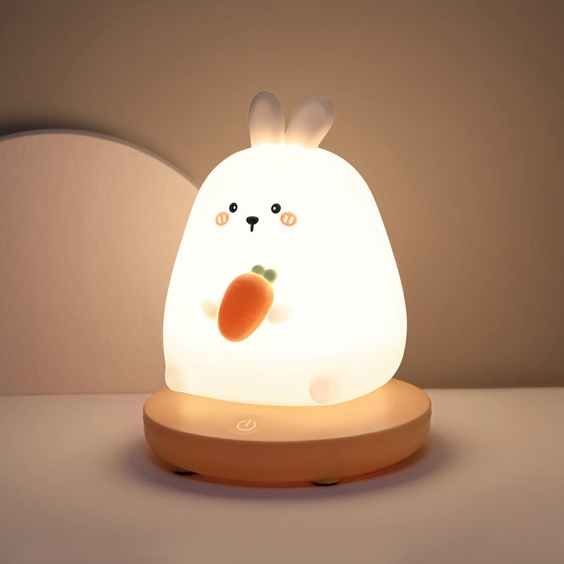 foto del prodotto luce notturna per camera da letto per bambini lampada in silicone a led per animali carini sensore tattile dimmerabile regalo per festival per