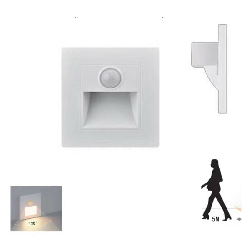 foto del prodotto luce notturna scale armadio sensore movimento pir led bianca naturale 4000k 3178