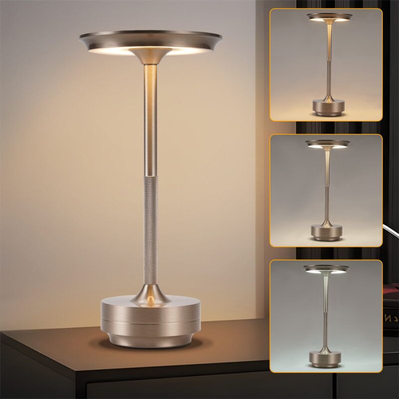 foto del prodotto luce notturna senza fili, lampada da tavolo ricaricabile a batteria lampada da tavolo led touch dimmerabile con batteria ricaricabile tramite usb,