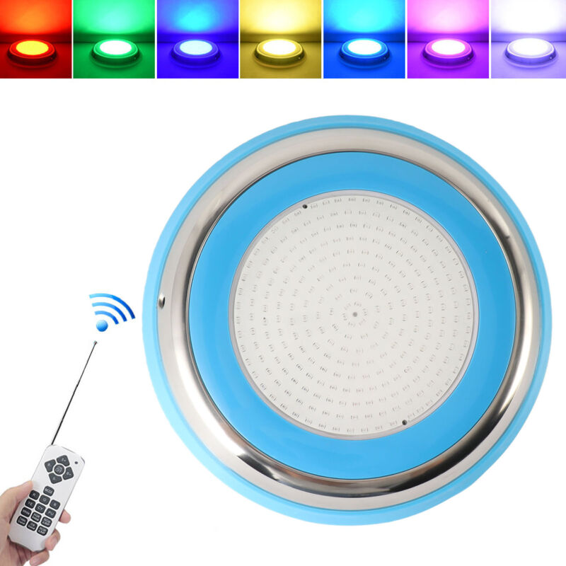foto del prodotto luce per piscina a led rgb da 18 w ip68 luce subacquea impermeabile per piscina lampada subacquea a led rgb con telecomando wireless ac12v blu