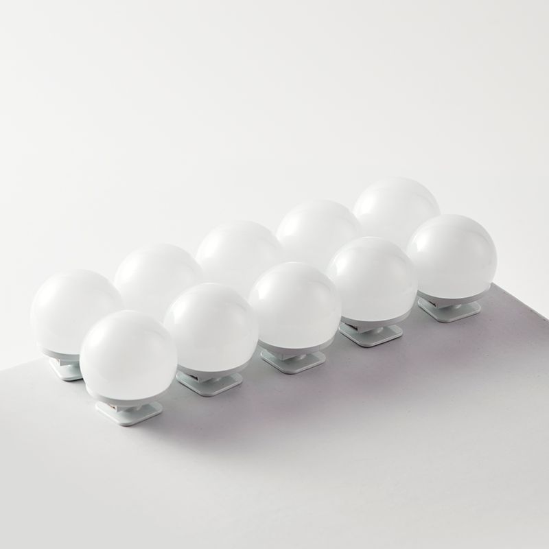 foto del prodotto luce per specchio, luce a led per tavolo da toeletta, lampada rimovibile per specchio, illuminazione a 3 colori per tavolo da toeletta confezione
