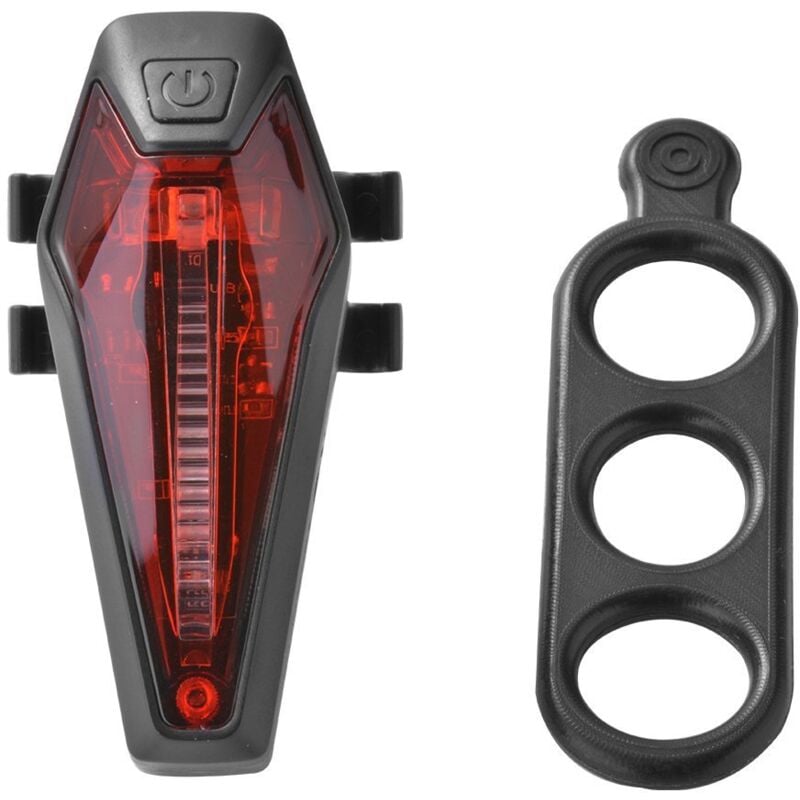 foto del prodotto luce posteriore per bici ricaricabile tramite usb, luce posteriore per bici con indicatore di freno, lampada per bici con freno posteriore a led