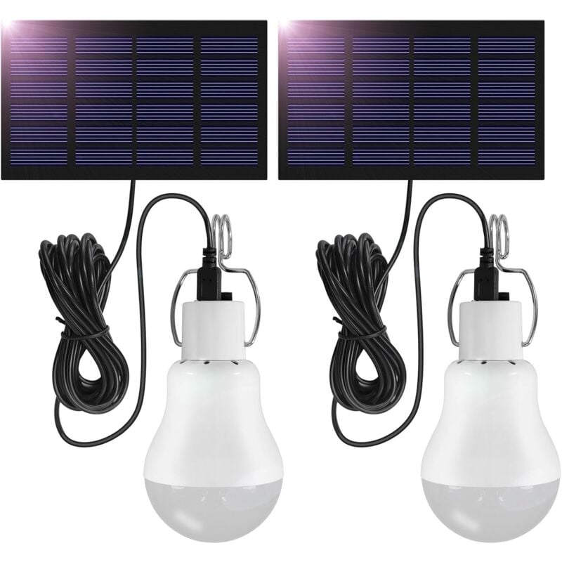 foto del prodotto luce solare a led da appendere all esterno, lanterna solare portatile con pannello solare, lampadina solare ricaricabile per pesca, campeggio,