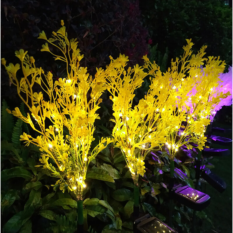 foto del prodotto luce solare a led, luce solare da giardino, illuminazione esterna a forma di fiore