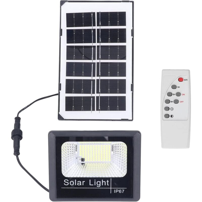 foto del prodotto luce solare da esterno, 40w 100 led, luce solare da parete impermeabile ip67 con 5 velocit di luminosit regolabili, per giardino, veranda,