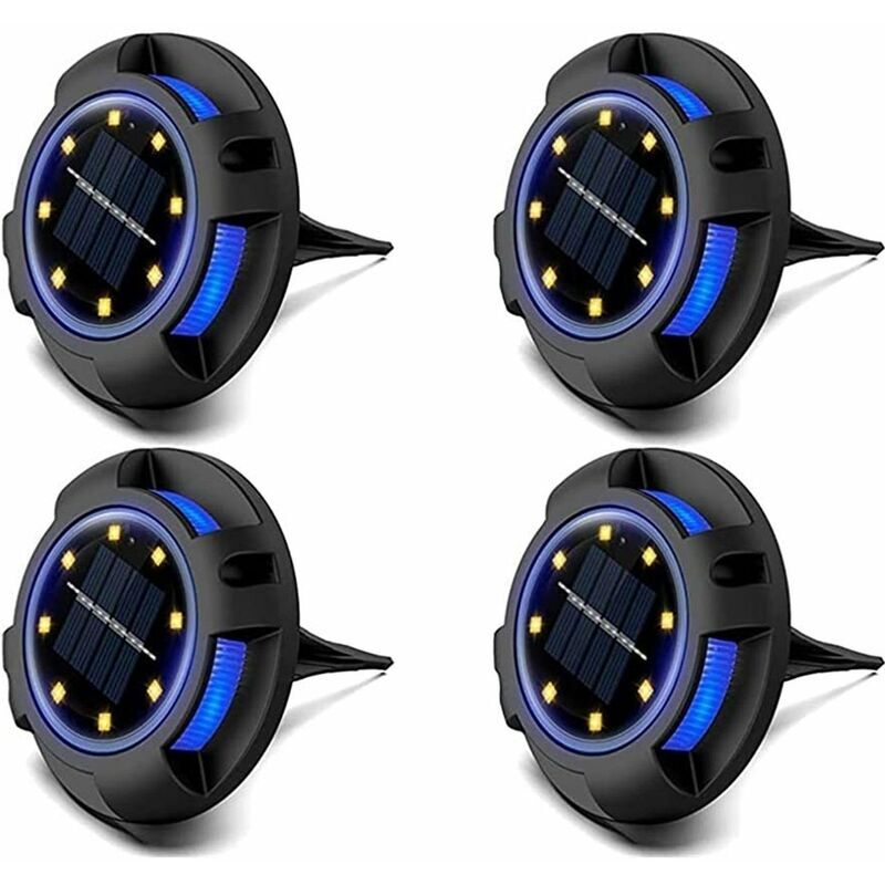 foto del prodotto luce solare da esterno a led interrata, luce solare esterna per giardino, cortile, prato, percorso, decorazione
