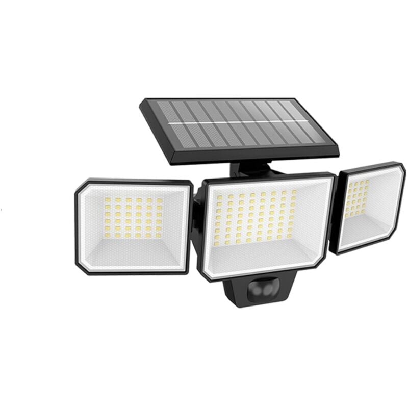 foto del prodotto luce solare da esterno con 3 led in alluminio colore nero, 8,7 w 2700 k