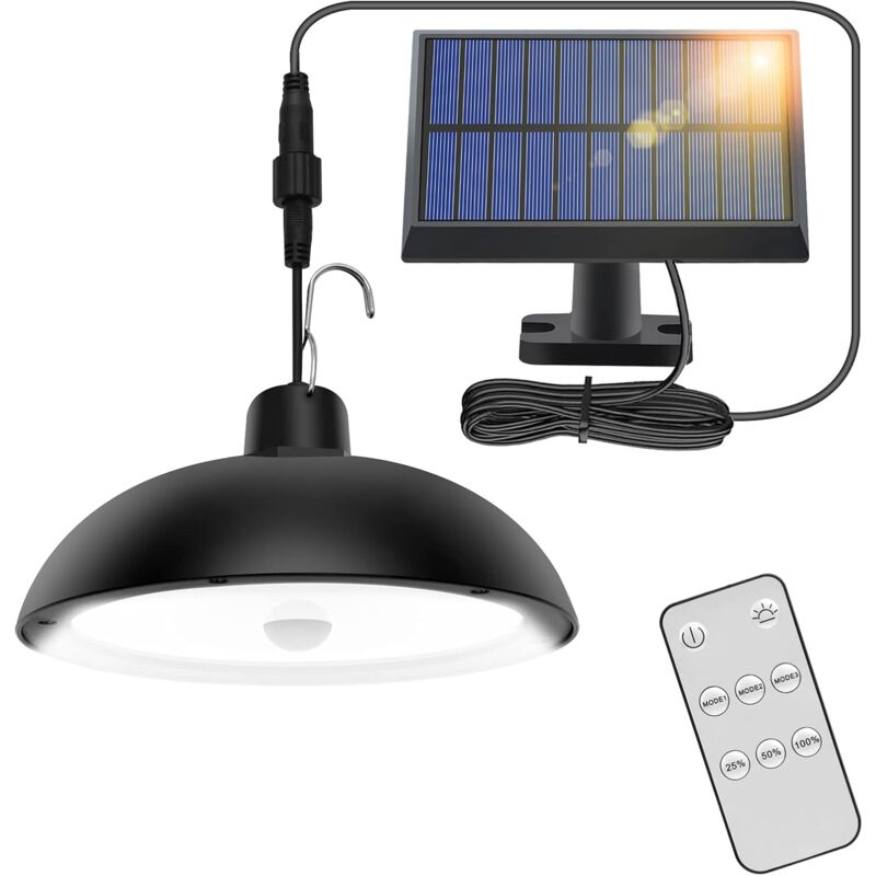 foto del prodotto luce solare esterna 78led 4 modalit sensore di movimento telecomando 360 regolabile ip65 impermeabile giardino campeggio
