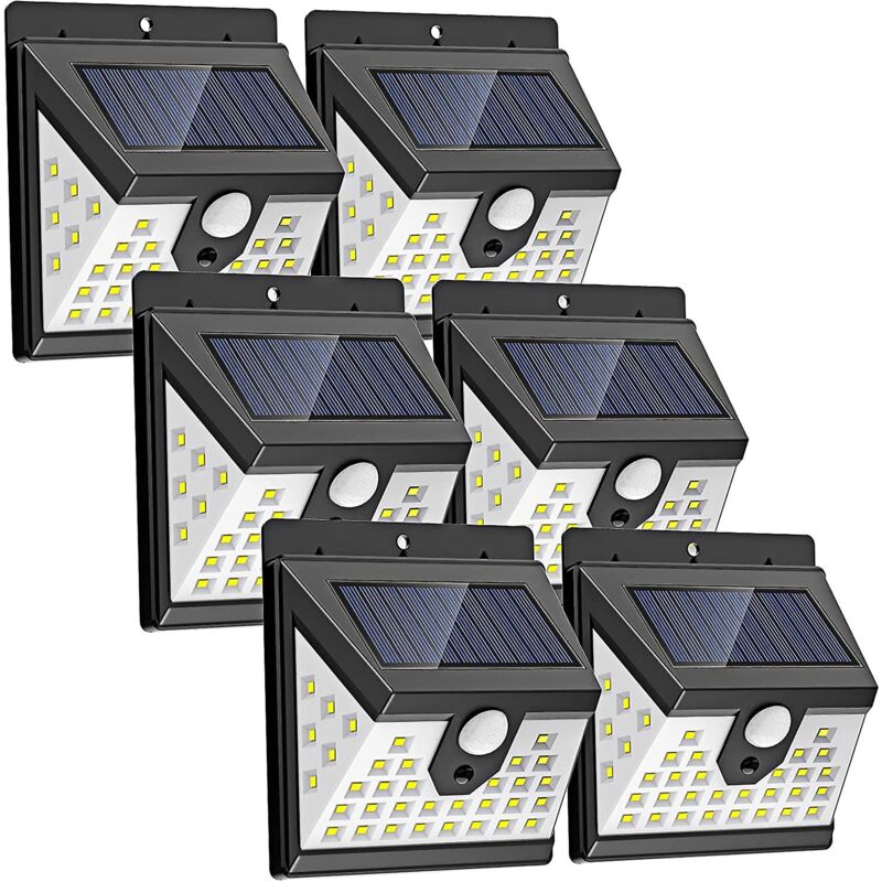 foto del prodotto luce solare esterna con sensore di movimento 40 led 3 modalit impermeabile nero