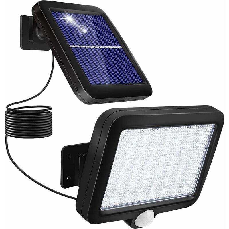 foto del prodotto luce solare esterna con sensore di movimento, illuminazione solare esterna impermeabile ip67, angolo di illuminazione di 120 , luce solare da