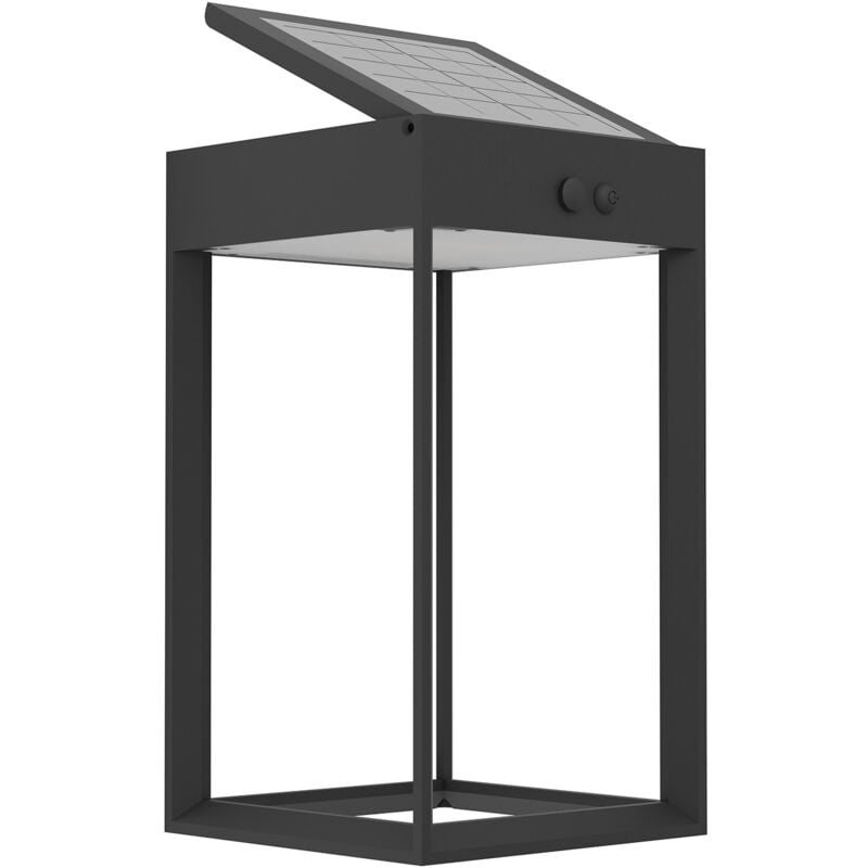 foto del prodotto luce solare esterno contemporaneo suzzara policarbonato nero e bianco led