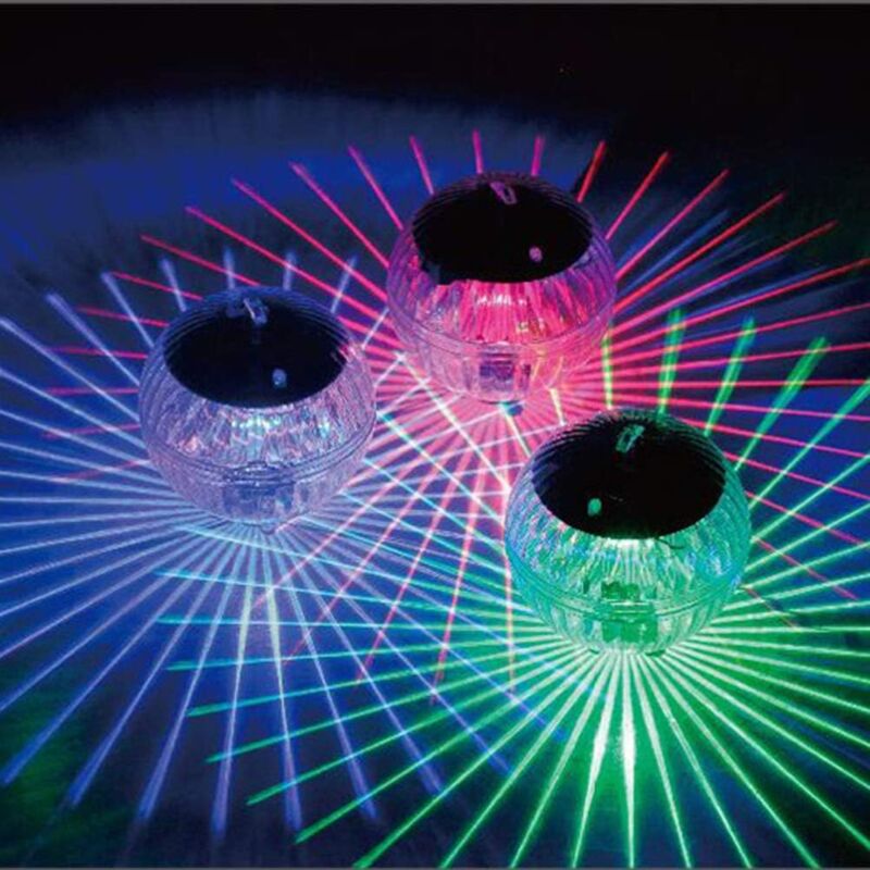 foto del prodotto luce solare galleggiante che cambia colore della sfera magica luce solare per laghetto da piscina luce colorata ulisem