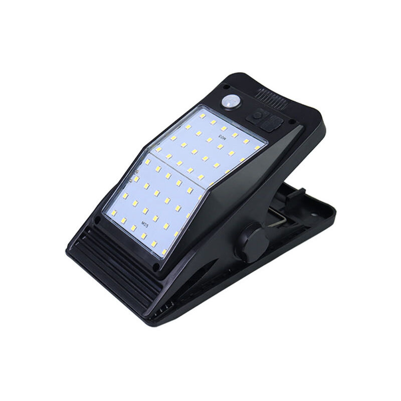 foto del prodotto luce solare luce solare a clip con 48 led e sensore di movimento, luce esterna super luminosa per giardini e cortili, facile da installare per uso