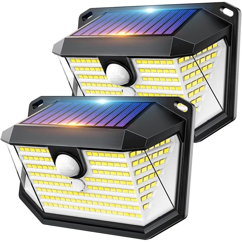 foto del prodotto luce solare per esterni 178 led luce di sicurezza solare sensore di movimento per esterni con 3 modalit , ampio angolo di 270 e illuminazione solare