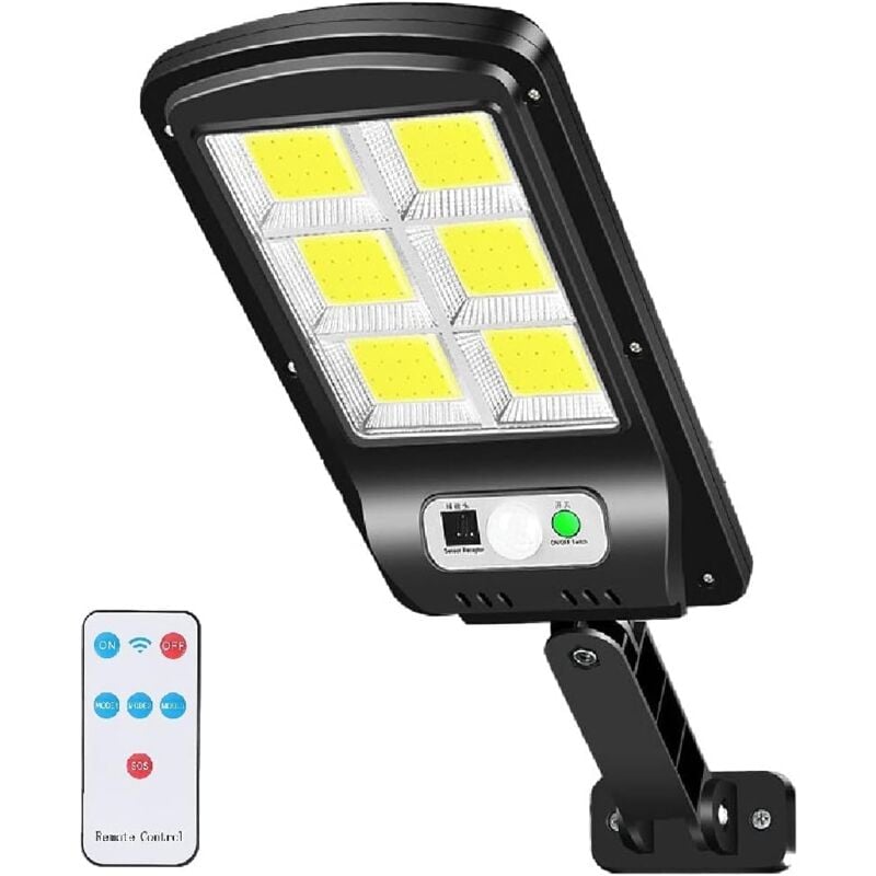 foto del prodotto luce solare per esterni, proiettore a led da 6000 lm con sensore di movimento, 3 modalit , impermeabile ip67 1 pz 