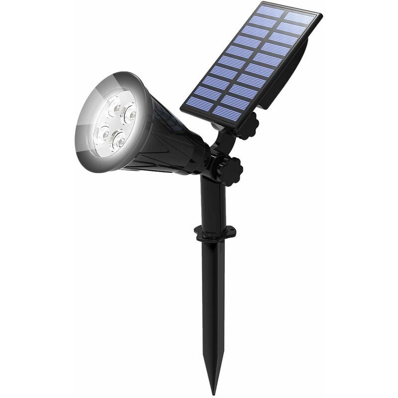 foto del prodotto luce solare per esterni, proiettore solare, lampada da giardino wireless impermeabile ip65 per esterni con faretto solare regolabile a 180 per