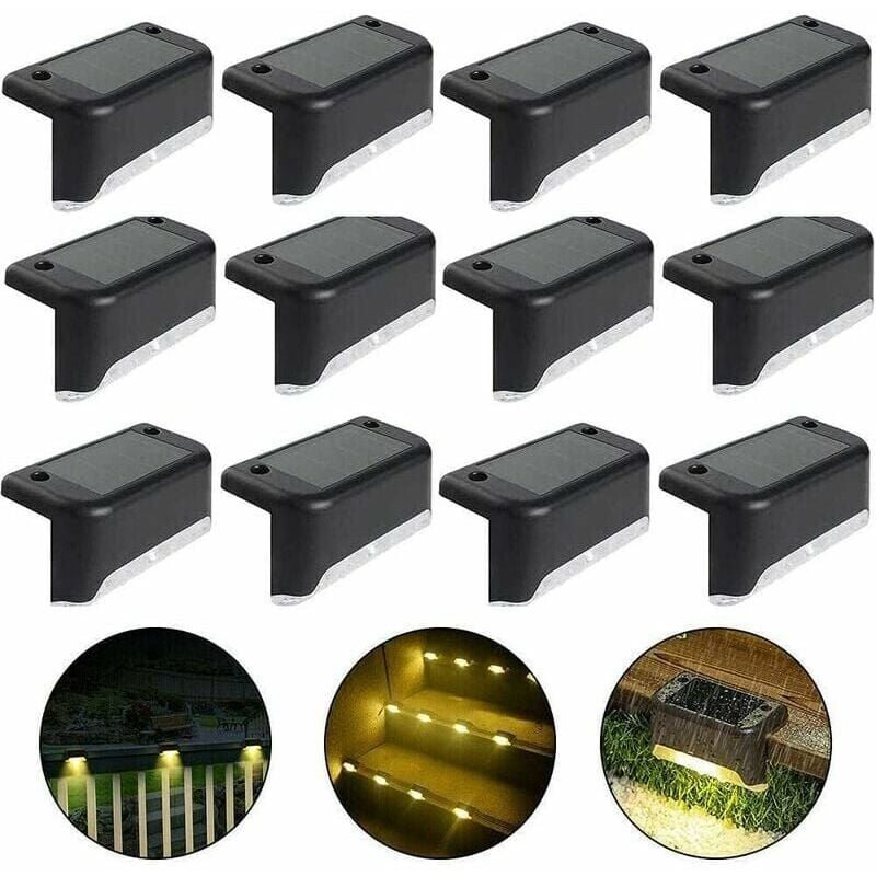 foto del prodotto luce solare per recinzione, luce solare per terrazza, luce solare per scale, luci solari da giardino a led ip65 per recinzione per scale da patio