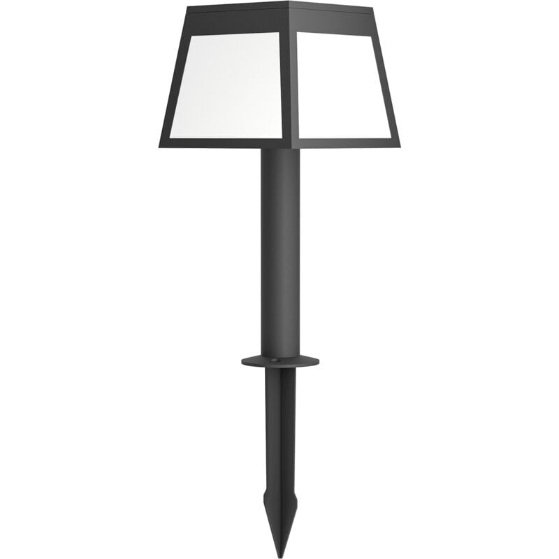 foto del prodotto luce solare picchetto esterno moderno altilia policarbonato nero e bianco led