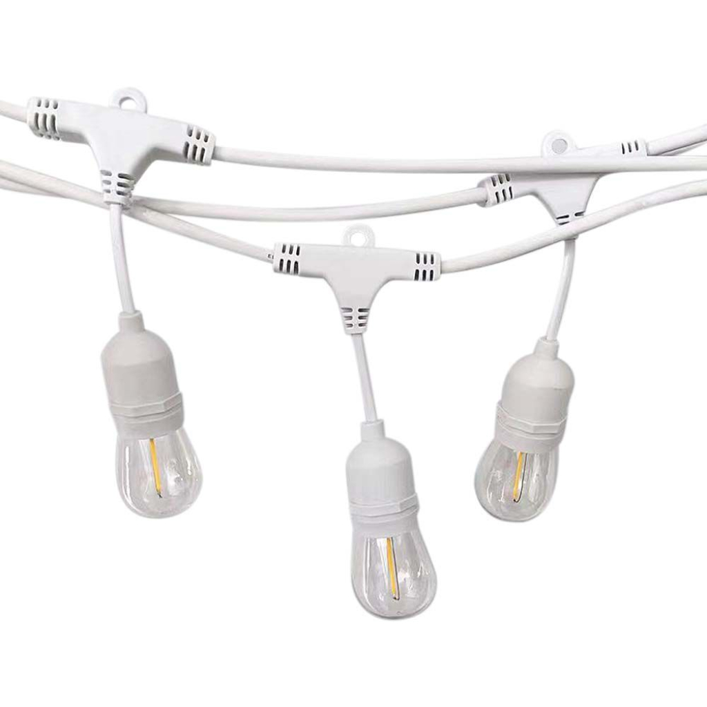 foto del prodotto luce stringa a led con spina euro e socket wp e27 ip44 white body