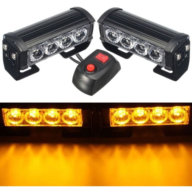 foto del prodotto luce stroboscopica, 2 pezzi da uno a due led luce stroboscopica di emergenza luce stroboscopica di emergenza 12v rimorchio per camion general motors