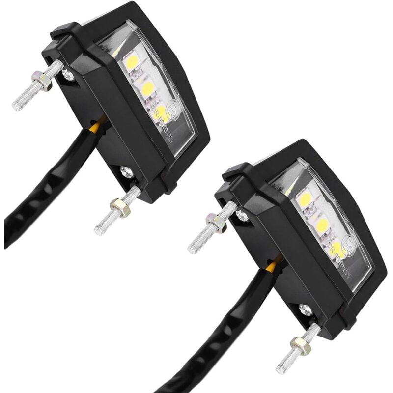 foto del prodotto luce targa universale 12v luce targa a led per moto luce targa posteriore bianca 2 pezzi 