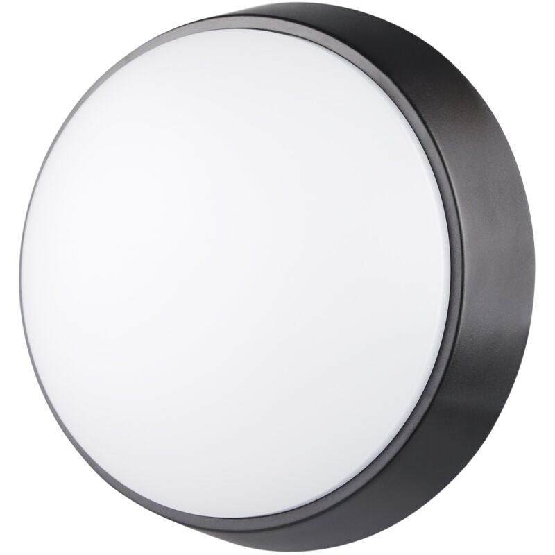 foto del prodotto luceco eco paratia rotonda illuminazione a led, lunetta bianca e nera, 21,5 cm, 10 watt