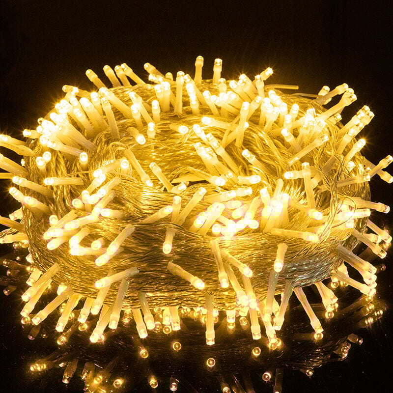 foto del prodotto luci a catena per esterni e interni, 【23m 200 led】 luci a catena per abete con spina 8 modalità ghirlanda natalizia impermeabile decorazione per esterni per camera da letto, albero, natale, matrimonio