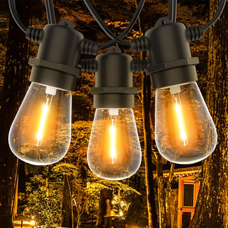 foto del prodotto luci a corda da 10 m, luci a corda s14 per interni, luci a corda led impermeabili per esterni, patio, matrimoni, festival, campeggio, luci decorative