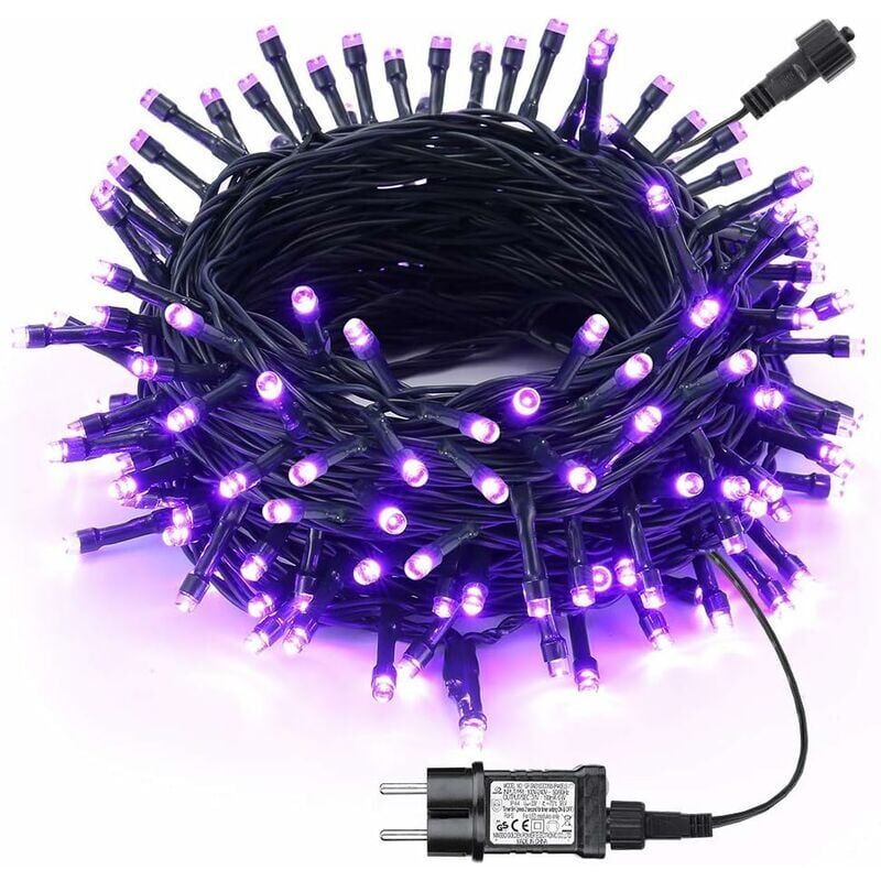 foto del prodotto luci a corda decorative per halloween, 20m 200led luci a corda impermeabili per interni ed esterni, 8 modalit con luci timer per halloween, natale,