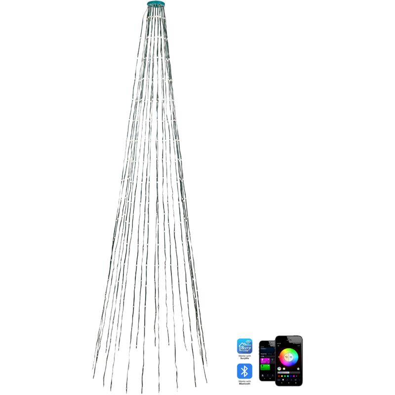 foto del prodotto luci a led con cambio di colore controllato da app da 200 cm con timer e interruttore saarloq
