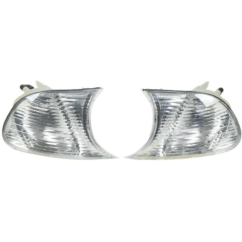 foto del prodotto luci d'angolo , luci d'angolo anteriori auto sinistra destra, lenti trasparenti, indicatori di direzione sostitutivi per serie 3 e46 coup dal 1998