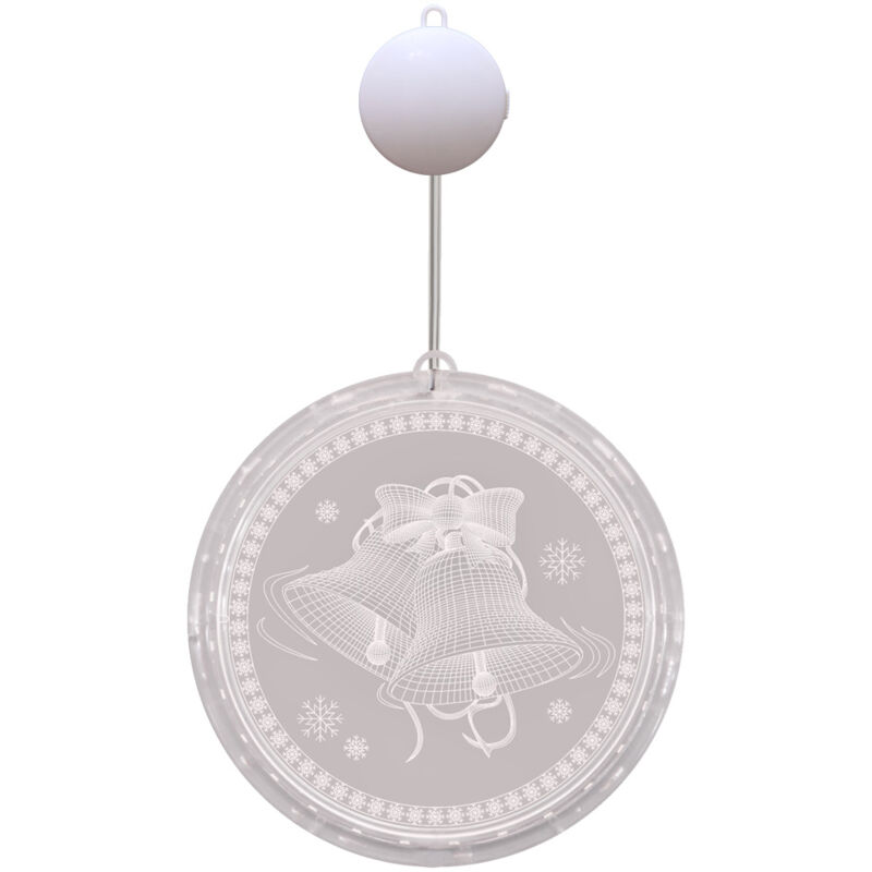 foto del prodotto luci decorative natalizie per interni ed esterni, luci da parete per feste, bianco caldo campana, batterie non incluse