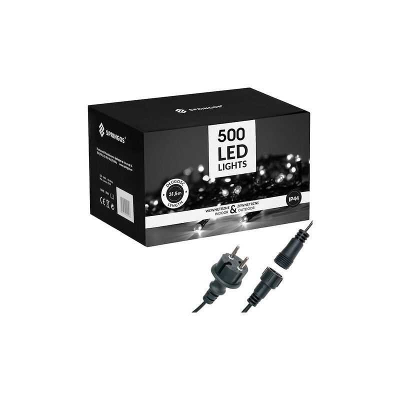foto del prodotto luci dell albero di natale 30m bianco freddo 500 led illuminazione natalizia ip44