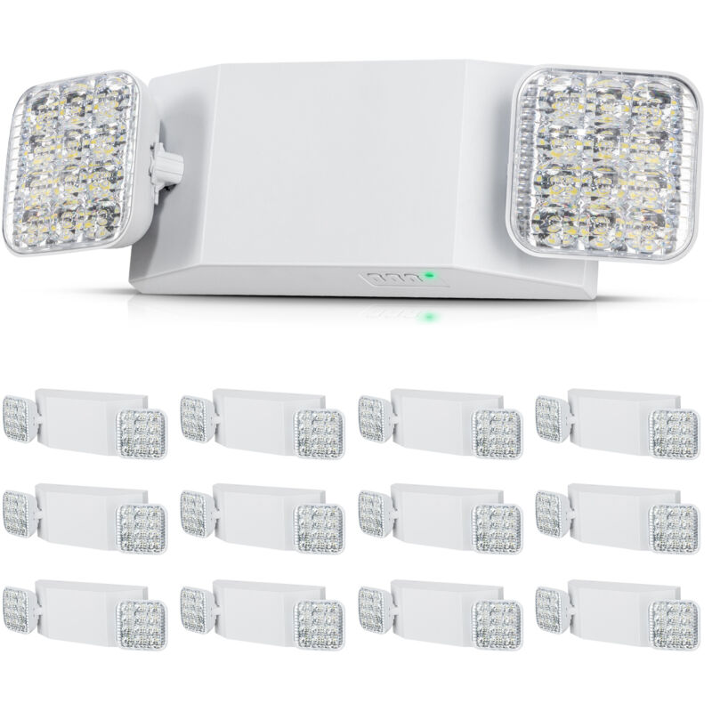 foto del prodotto luci di emergenza commerciali 3 w luce di emergenza a led bianchi 12 pezzi, con batteria di riserva da 180 minuti, 6 kg montaggio a soffitto o a