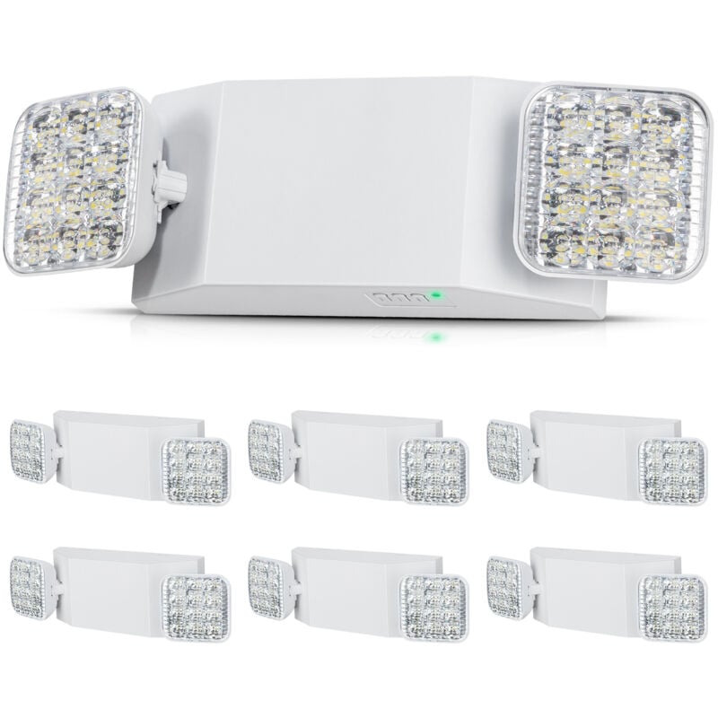 foto del prodotto luci di emergenza commerciali 3 w luce di emergenza a led bianchi 6 pezzi, con batteria di riserva da 180 minuti, 6 kg montaggio a soffitto o a