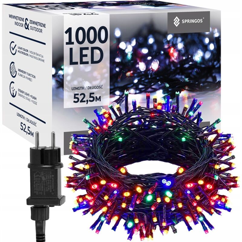foto del prodotto luci di natale 1000led esterne 8 funzioni luce tenda luminosa ip44