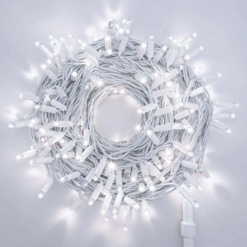 foto del prodotto luci di natale 20 m catena maxi led professionale per interno ed esterno 7 mm luce fredda