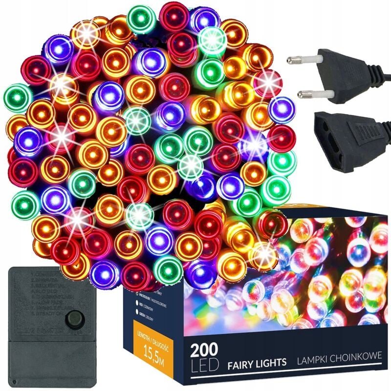 foto del prodotto luci di natale 200 led 16m est int per albero multi natalizie